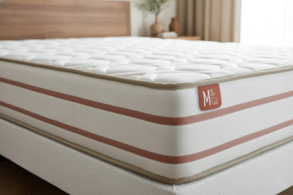 Ensemble Matelas Sommier 200x200 cm - 2 Sommiers Blanc - Le Doux