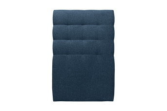 Tête de lit 90 cm Capitonnée - Tissu Toile Natté Bleu Ocean