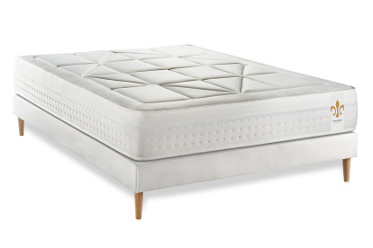 Ensemble Matelas Sommier 180x200 cm - Sommier Blanc (en kit) - Vingt-Huit