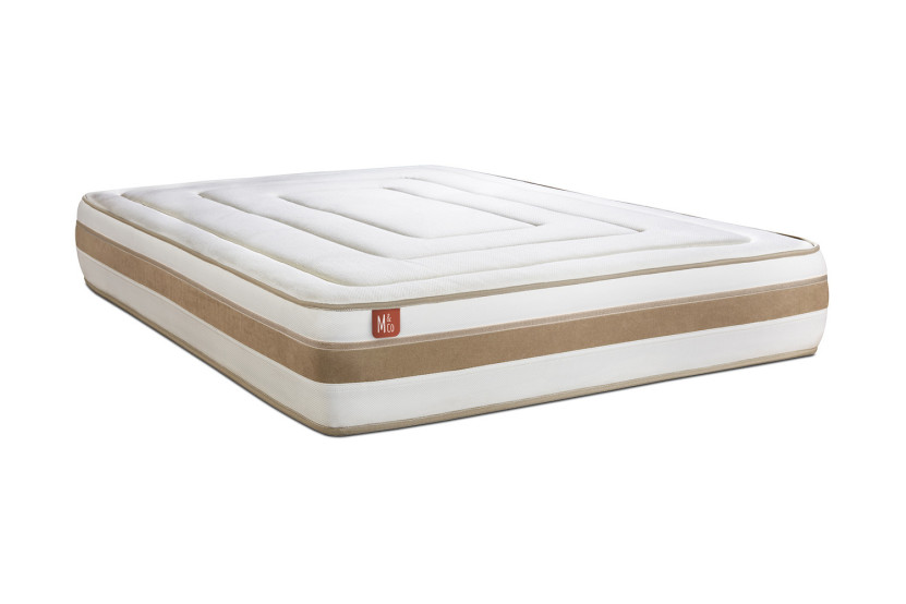 Ensemble Matelas Sommier 180x200 cm - 2 Sommiers Beige - Le Raffiné