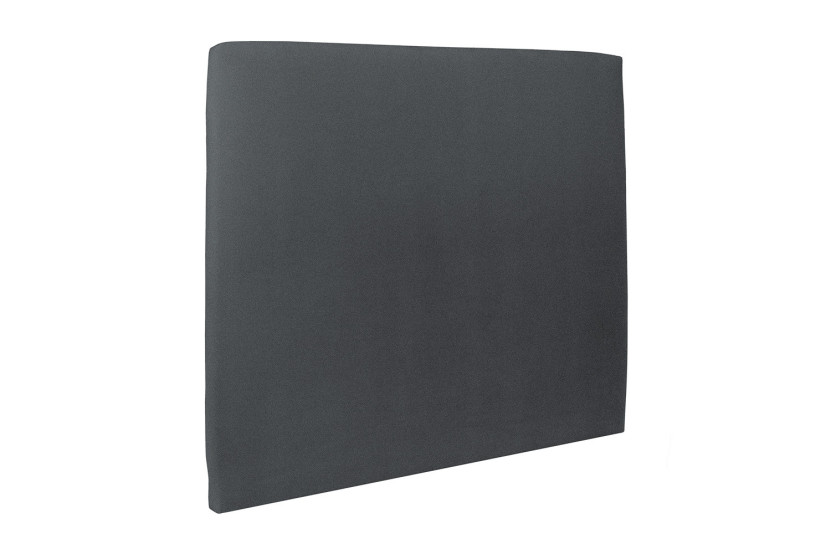 Lit 140x190 cm avec Tête de lit tapissée - Tissu Velours