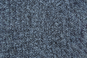 Lit 135x190 cm - Sommier à lattes H29 cm + tête de lit à lignes - Tissu Bouclette Bleu