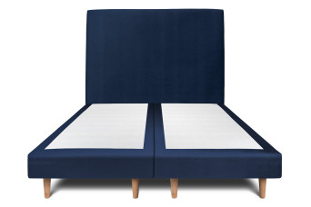 Lit 2x80x200 cm avec Tête de lit tapissée - Tissu Velours