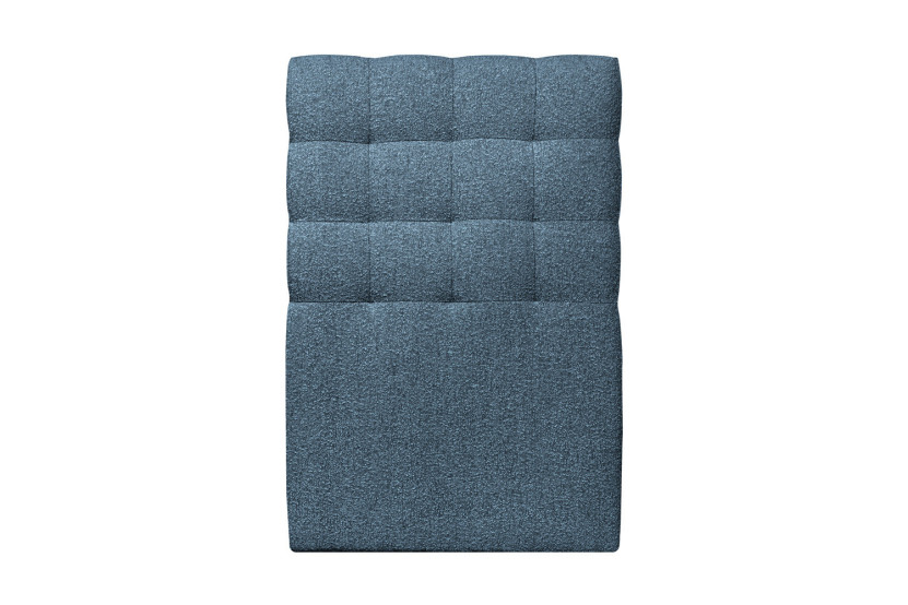 Lit 90x190 cm avec Tête de lit capitonnée - Tissu Bouclette