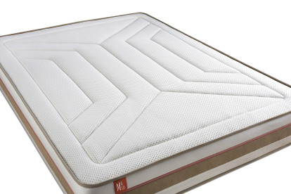 Ensemble Matelas Sommier 140x200 cm - Sommier Blanc (en kit) - Le Tendre