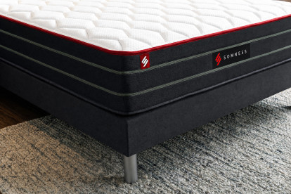 Ensemble Matelas Sommier 90x200 cm - Sommier Blanc (en kit) - Boost
