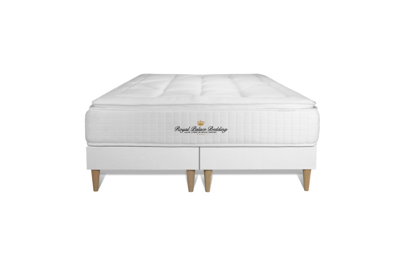 Ensemble Matelas Sommier 160x200 cm - 2 Sommiers Blanc - George V